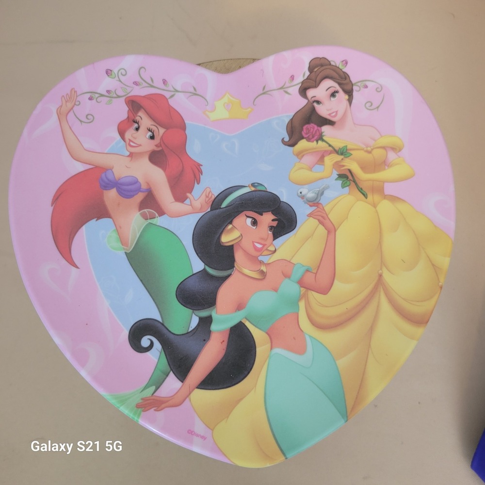 Disney Princess Heart Melamine Plate Zak Designs Ariel Belle Jasmine Pink 8in